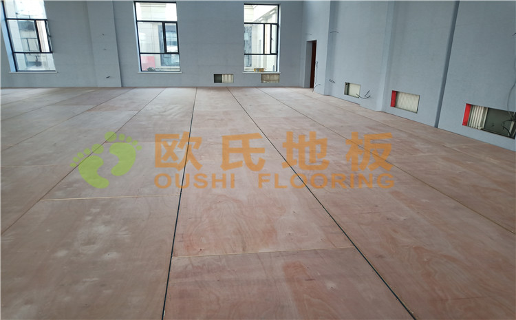 新疆沙雅縣順北油田籃球館木地板案例—?dú)W氏運(yùn)動木地板廠家