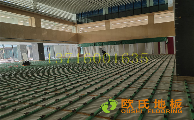 杭州26號地塊商務(wù)金融籃球場木地板案例-歐氏運動木地板廠家